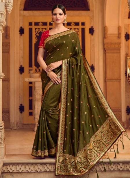 Mehendi Colour Ruby Vol 1 New Latest Designer Festive Wear Silk Saree Collection 2303